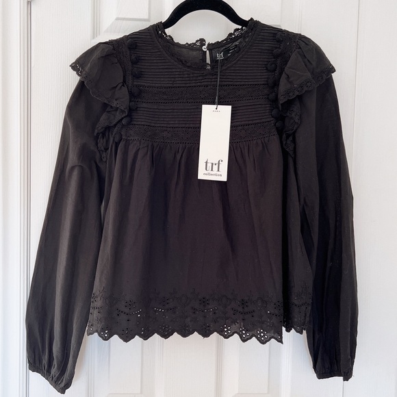 Zara lace insert blouse - Picture 1 of 4
